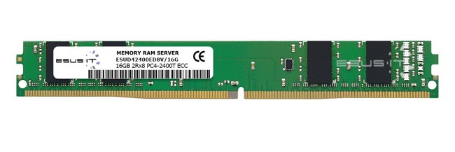 Memory RAM 1x 16GB ESUS IT ECC UNBUFFERED DDR4 2Rx8 2400MHz PC4-19200 UDIMM | ESUD42400ED8V/16G