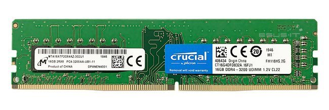 Memory RAM 1x 16GB Micron NON-ECC UNBUFFERED DDR4 3200MHz PC4-25600 UDIMM | MTA16ATF2G64AZ-3G2