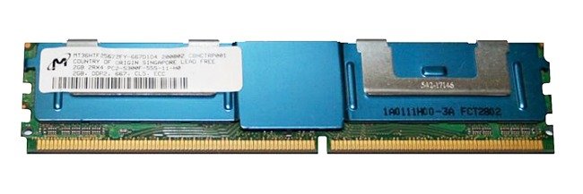 Memory RAM 1x 2GB Micron ECC FULLY BUFFERED DDR2 667MHz PC2-5300 FBDIMM | MT36HTF25672FY-667B3E3