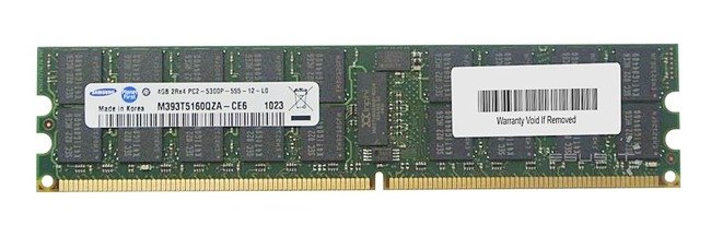 Memory RAM 1x 4GB Samsung ECC REGISTERED DDR2  667MHz PC2-5300 RDIMM | M393T5160QZA-CE6