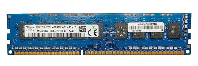 Memory RAM 1x 8GB Hynix ECC UNBUFFERED DDR3 2Rx8 1600MHz PC3-12800 UDIMM | HMT41GU7AFR8A-PB