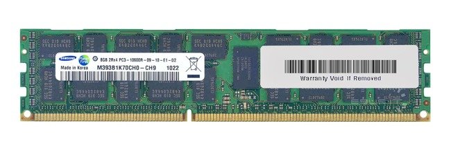 Memory RAM 1x 8GB Samsung ECC REGISTERED DDR3  1333MHz PC3-10600 RDIMM | M393B1K70CH0-CH9