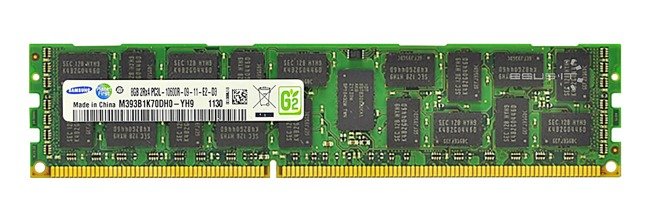 Memory RAM 1x 8GB Samsung ECC REGISTERED DDR3  1333MHz PC3-10600 RDIMM | M393B1K70DH0-YH9